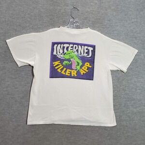 VINTAGE Netscape Men Shirt Medium White Internet Killer App Graphic 90s READ